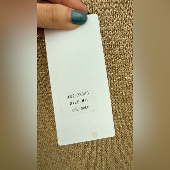 Chic Gold Yunik Size Med - Lg Casual dress brand new - Picture 3 of 7